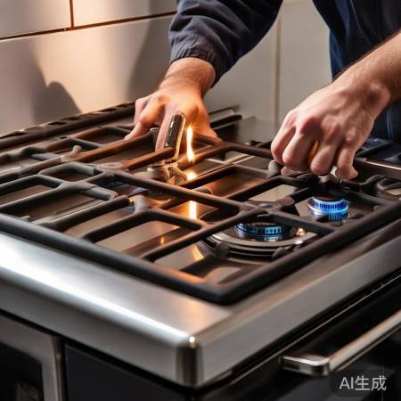 恢复燃气灶，检查漏气，测试工作