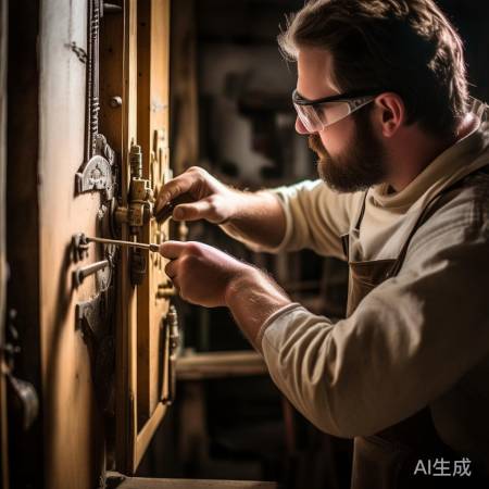 拆锁步骤：卸螺丝，小心勿损门框