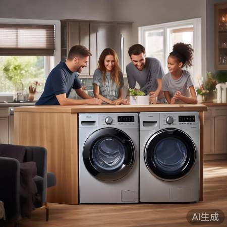 松下洗衣机烘干套装，轻松愉悦生