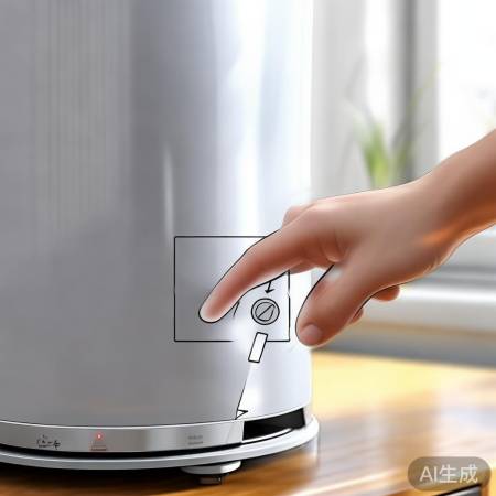 关闭电源，轻按面板小圆圈复位键