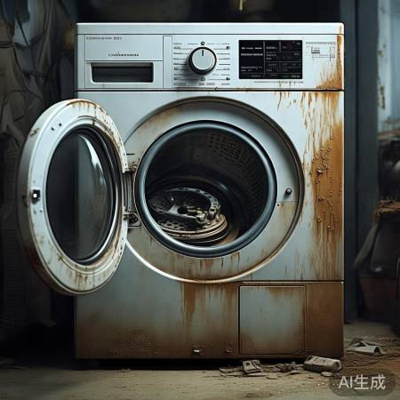 洗衣机积垢致转速降。