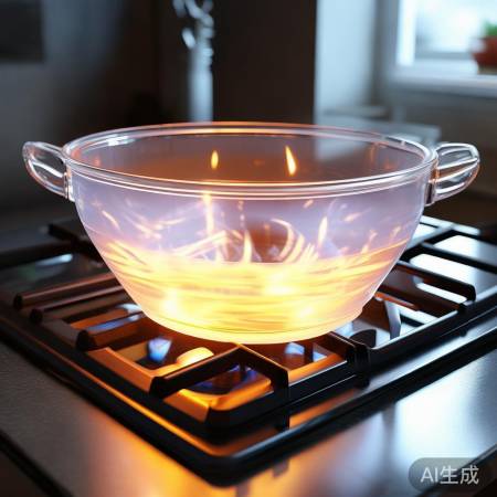 玻璃锅边缘慎高温接触
