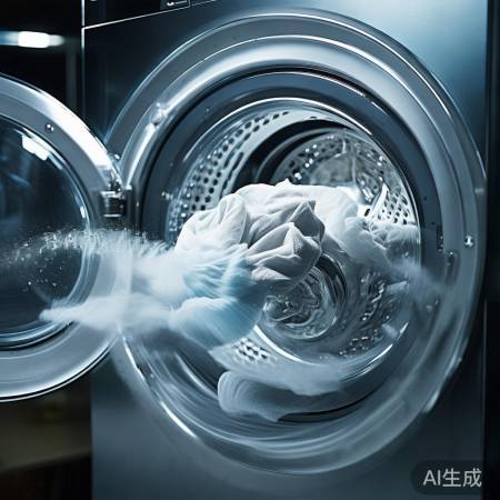 洗衣机高速旋转脱水，神奇如手拧