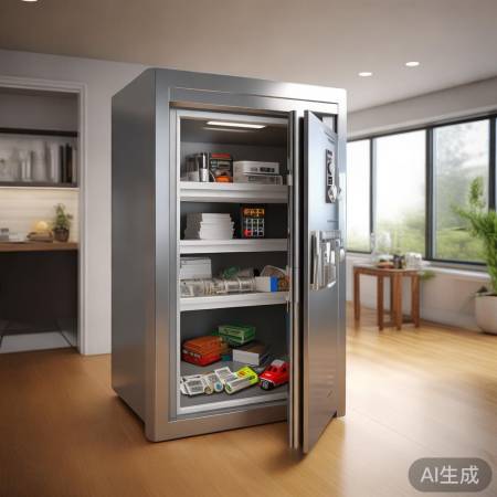 “保险柜：大容量储物，安全便捷