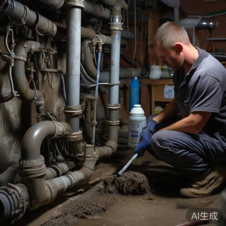 管道堵塞，定期清洗畅通。