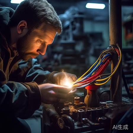 识别四线水泵,红蓝黄控,各线分