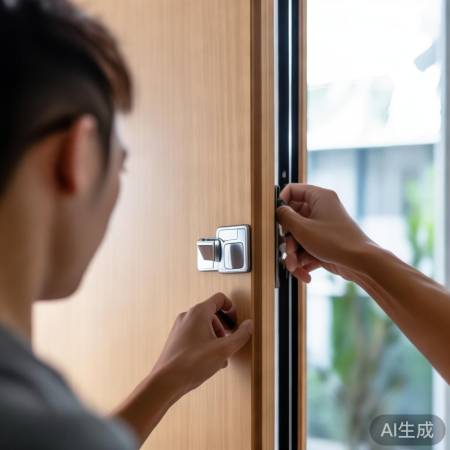 指纹锁安装：定位、紧贴、易操作