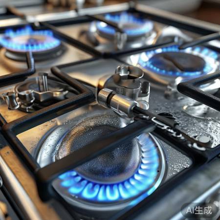 天然气灶构造:燃烧器、喷嘴、阀