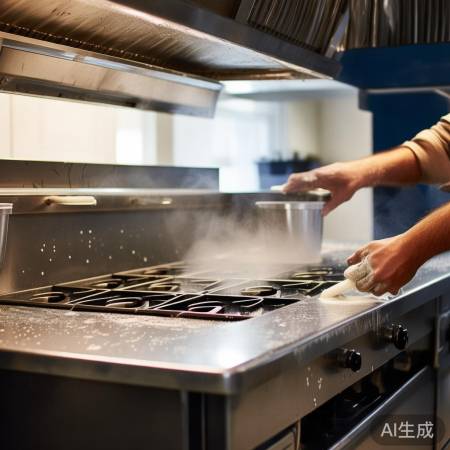 烟机油污清理，热水洗洁精浸泡刷