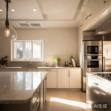 厨房采光通风，明亮舒适设计