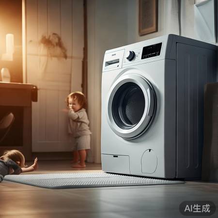 洗衣机防误开技巧：防滑垫+面板