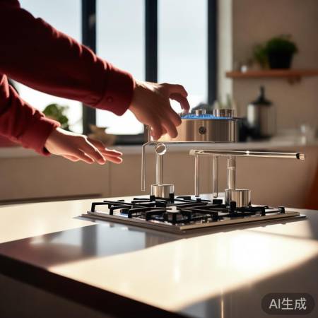 燃气灶高70-75cm,视线清