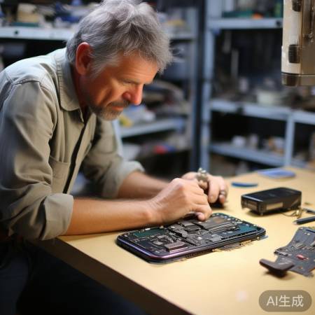 手机指纹维修不复杂,电池可 D