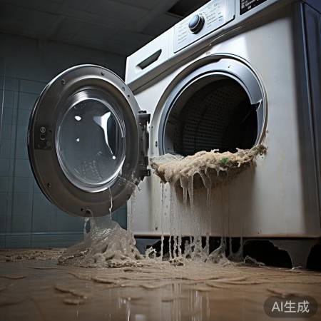 洗衣机滤网堵塞，水流受阻