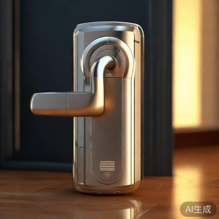 指纹锁，圆柱设计，安全酷炫。