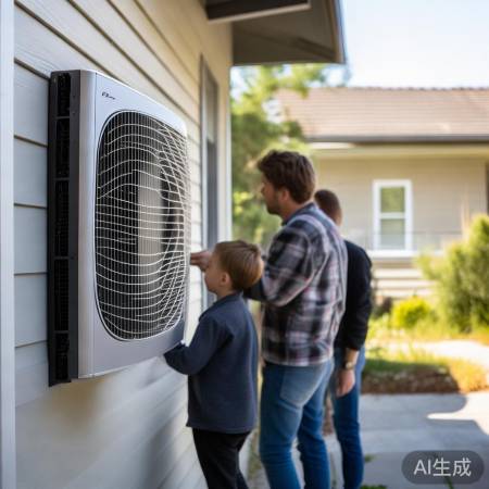 室外通风好，壁挂式安装省空间