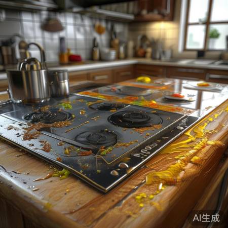 集成灶漏油，油垢积累密封不良，