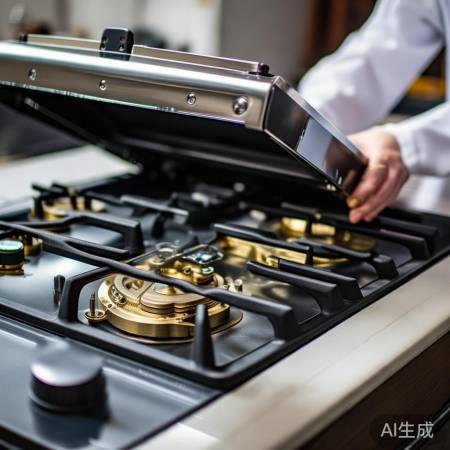 安装脉冲点火器，盖子复位拧紧。