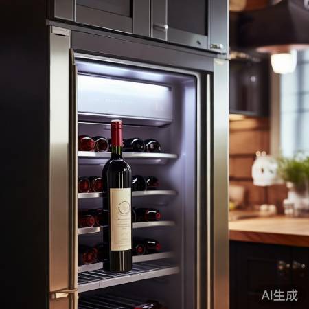 红酒存冰箱保鲜层，避光恒温佳选