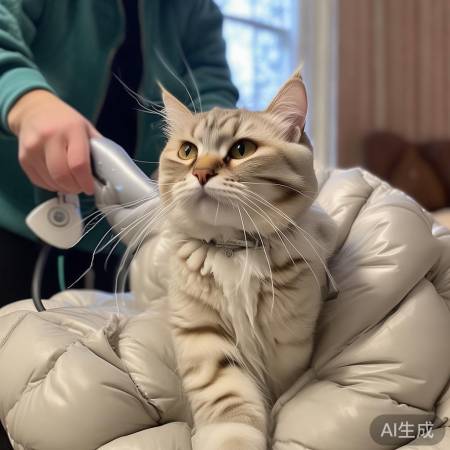 羽绒服干洗猫咪，短毛猫适用。