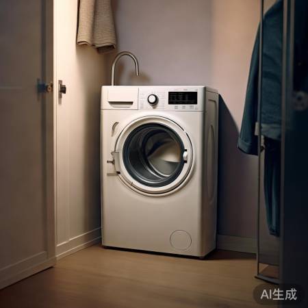 角落洗衣机,左右朝向优。