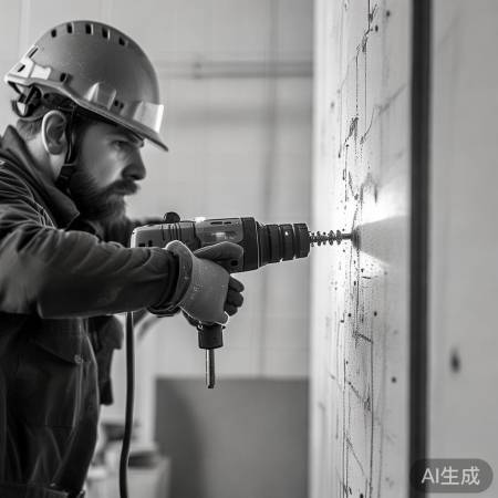 电钻打孔，略大于螺丝直径。