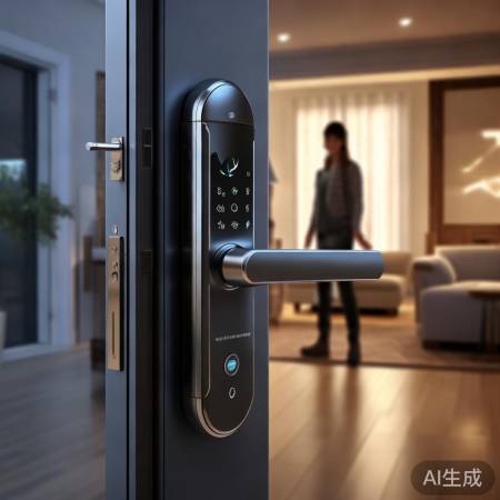智能锁体,安全便捷,刷脸开锁!