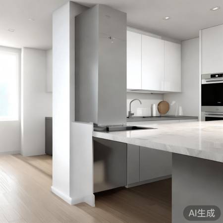 “现代厨房，160mm烟道，灵