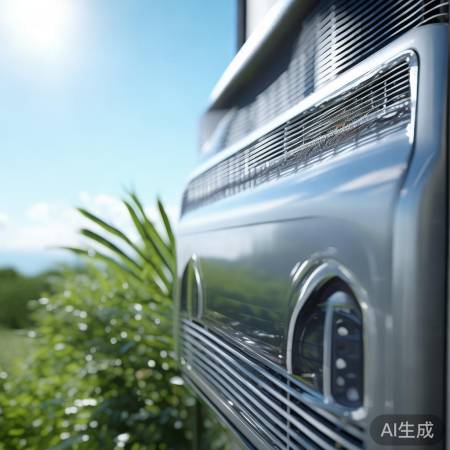 “空调外机吹风清洁,夏享清爽空