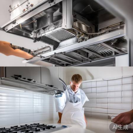 检查吸油烟机安装，确保螺丝固定