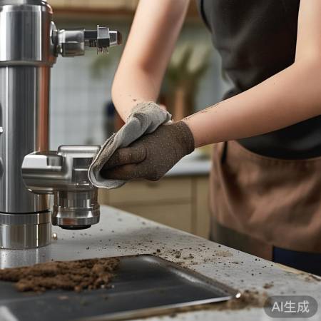 燃气阀保养：湿布擦拭除垢