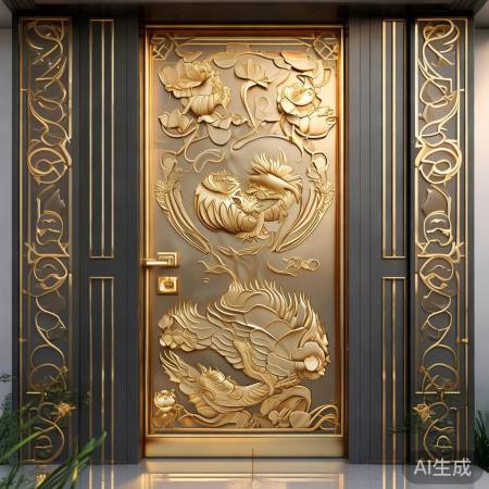 吉祥图案门饰，好运事业旺