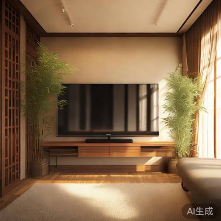 坤位风水,稳重安静电视摆。