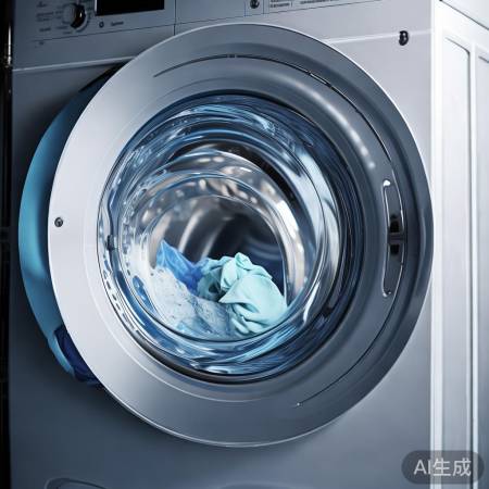 洗衣机核心：波轮搅拌，桶内衣物