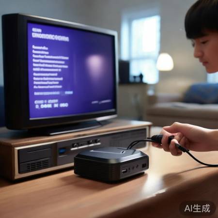 魔百盒连接老电视，HDMI线+