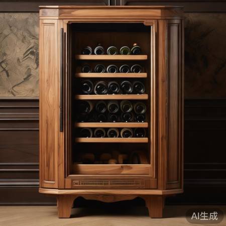 意大利红酒柜，现代实木，定制图