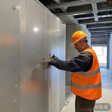 调整隔断，固螺丝稳固。