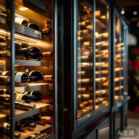 红酒柜斜放，展示标签更艺术，倒