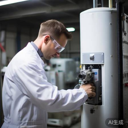 安装泵头,拧紧螺丝,稳固热水器