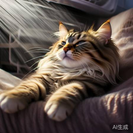 “猫咪空调房，保暖勿着凉”