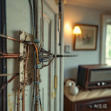 家用电线老化,电压不稳风险高。