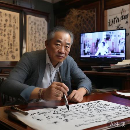 书法名家狂笔师，跨界主持展风采