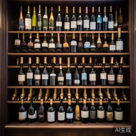 酒柜创意展示，瓶堆造型，酒瓶装