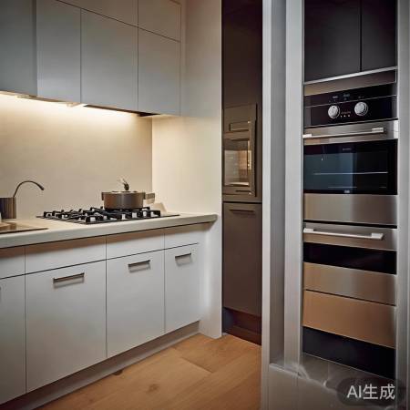 厨房空间预算定，燃气灶实用，集