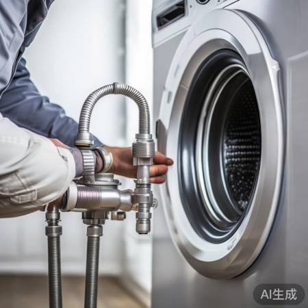 “洗衣机水管装回出水口”