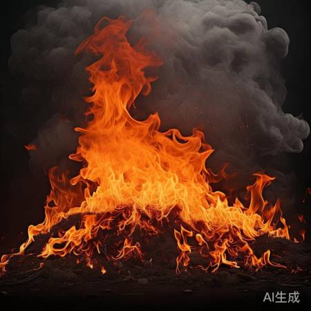 火苗外黑烟/红火警示