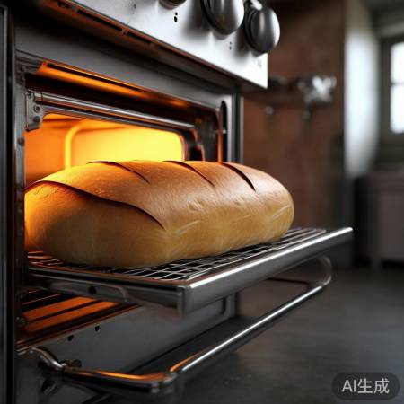 烤箱中,美味烘焙时