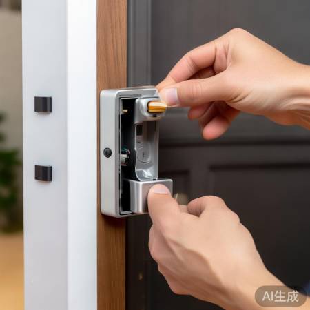 指纹锁电池安装指南