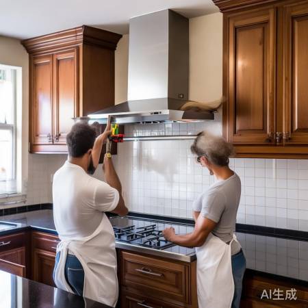 油烟机安装，水平垂直，出风顺畅