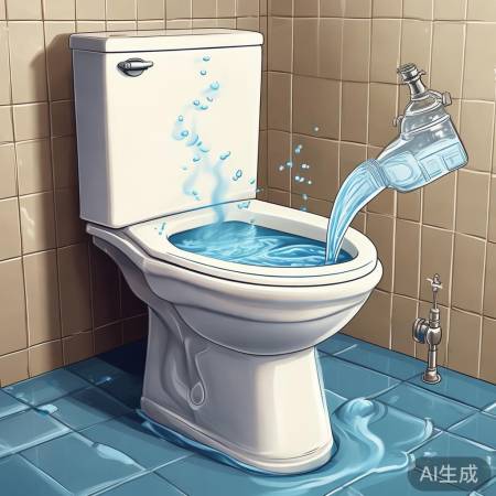 “白醋热水除马桶水垢,冲水畅通